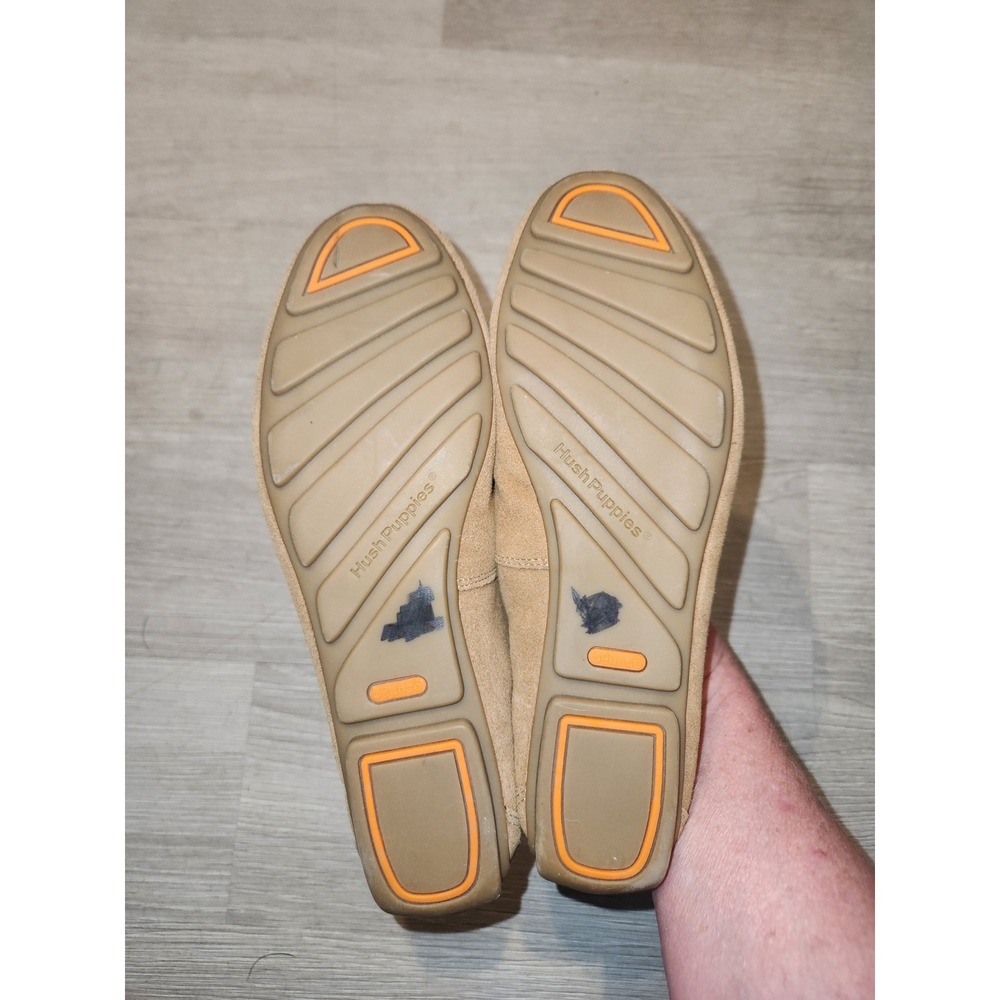 Hush Puppies Ozzie Tan Suede Loafers Womens 7.5 M Bounce Comfort Flats PW-OZZIE - Picture 2 of 7